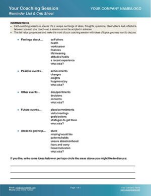 Client Reminder List Coaching Template