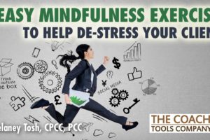 3 Easy Mindfulness Exercises shown by woman running with lots of thoughts