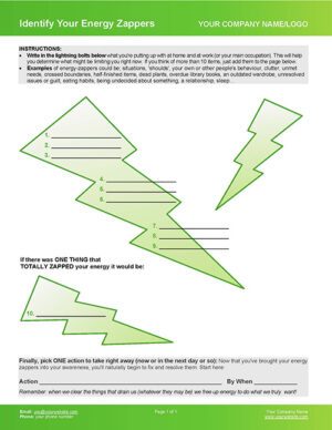 Energy Zappers Coaching Exercise