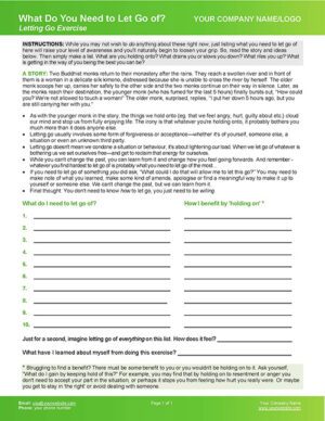 Letting Go Coaching Exercise