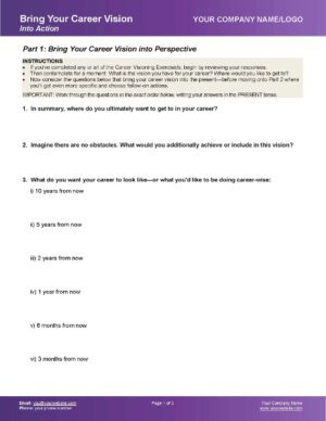 Leadership Tool - Career Vision into Action