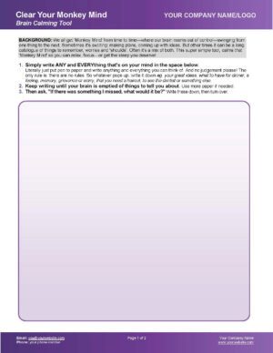 Leadership Resources - Clear Your Monkey Mind Tool